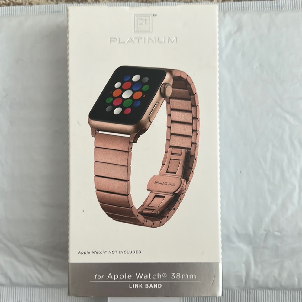 Brand new in box Apple Watch link band in rose gold